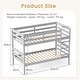 preview thumbnail 26 of 24, Solid Wood Twin Over Twin Bunk Bed with Guardrails and Ladder