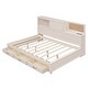 preview thumbnail 29 of 71, Platform Daybed with USB Charging and Sockets, Wooden Daybed Frame with Pushable Top Shelf 3 Drawers No Box Spring Needed