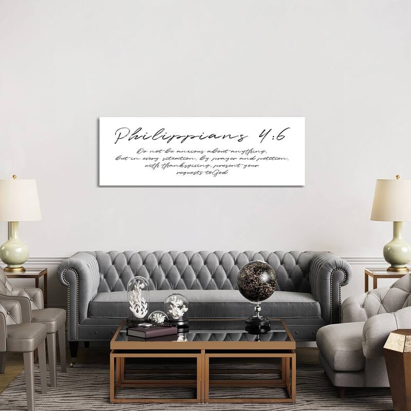 iCanvas "Script Philippians" by Mlli Villa Canvas Print