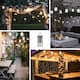 48FT LED Outdoor String Lights with 15 Waterproof S14 Bulbs, Patio Lights for Christmas, Yard decoration
