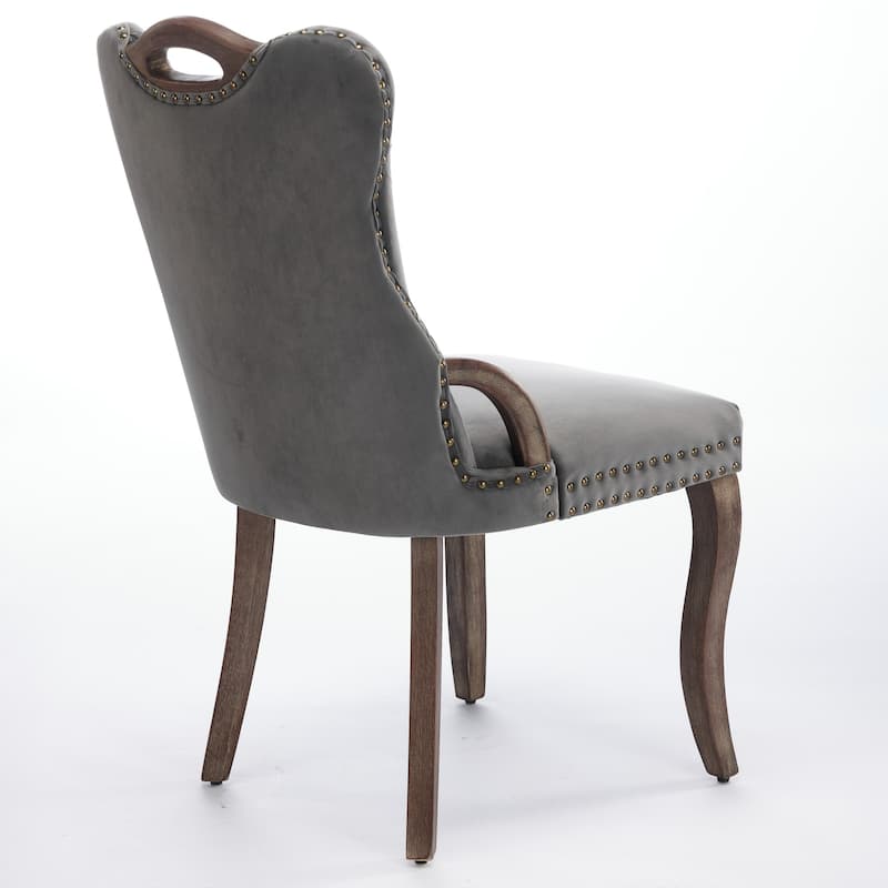 Set of 2 Velvet Dining Chairs