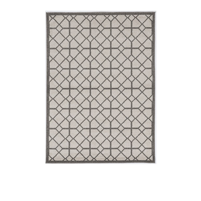 Alfimi Modern Geometric Weather Resistant Modern Chic Outdoor Rug - 2' x 4'