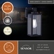 preview thumbnail 3 of 9, VAXCEL Lombard 12.25 in. H 1-Light Black Dusk to Dawn Sensor Outdoor Wall Sconce, Metal, Clear Glass Shade, LED Compatible