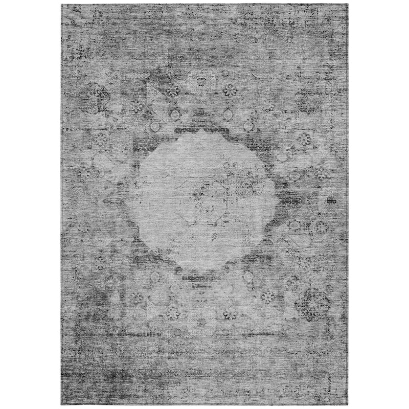 HomeRoots Oriental Traditional Rectangle Outdoor Rug