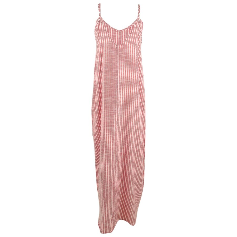 cotton striped maxi dress