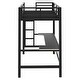 preview thumbnail 28 of 28, Twin Size Gaming Metal Loft Bed Frame with LED Light and Desk, 77.2"L x42.4"W x 72"H