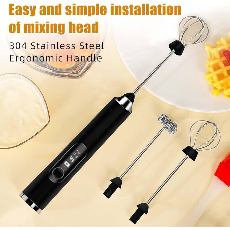 Kitchen Whisk, Handheld USB Rechargeable Mini Milk Froth Mixer