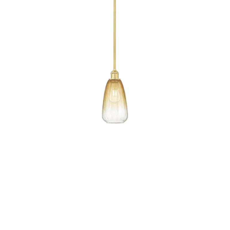 Innovations Lighting 616-1S-13-6 Brookhaven Almond Pendant Brookhaven - Satin Gold / Amber