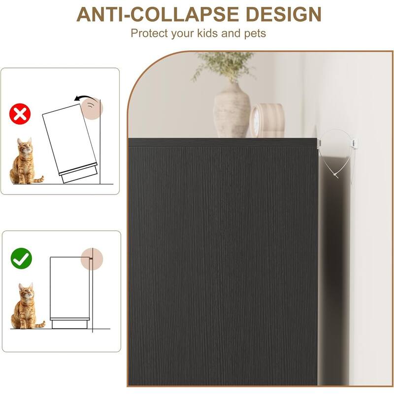 5 Drawer Rattan Dresser for Bedroom