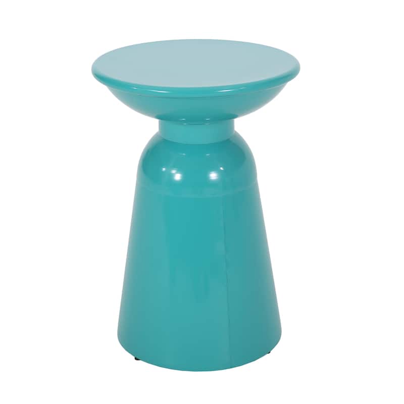 Roomfitters Serenita Outdoor Iron Side Tables with Flared Design, Accent Patio End Tables Set of 2