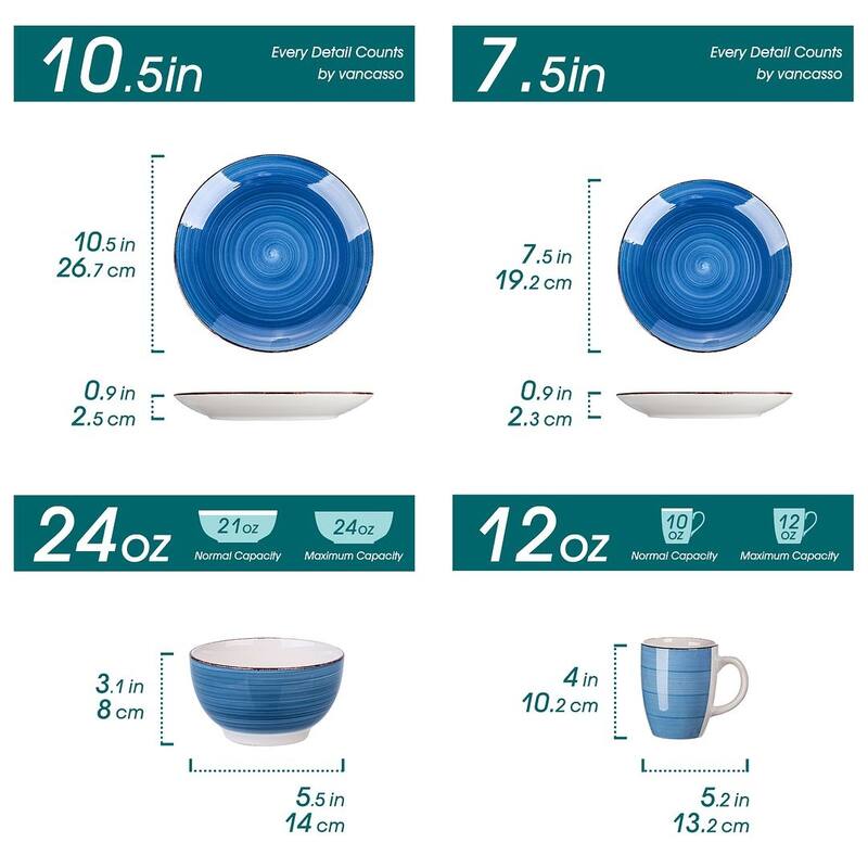 vancasso Bella 16-Piece Stoneware Dinnerware Set (Service for 4)
