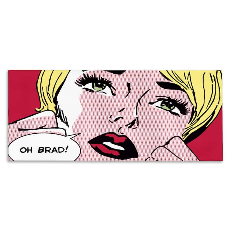 Stupell Iconic Pop Comic Woman Canvas Wall Art Design By Sheila B. - 24 x 10