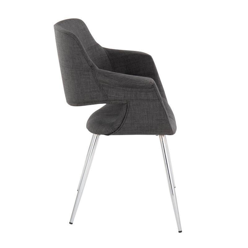 Silver Orchid Fauske Upholstered Chair with Metal Legs - Set of 2