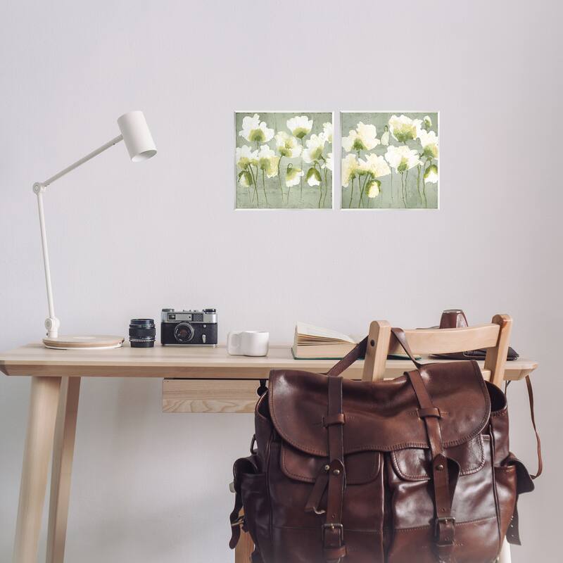 Stupell Charming White Blooms Wall Plaque Art Design By Vanessa Austin (Set of 2)