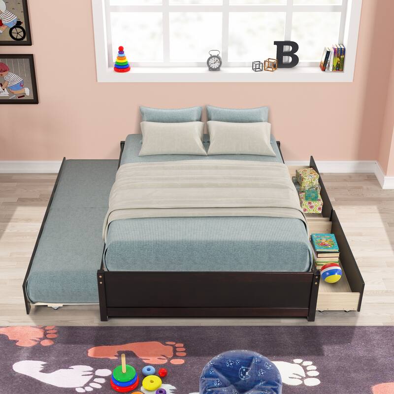 Full Bed with Two Drawers