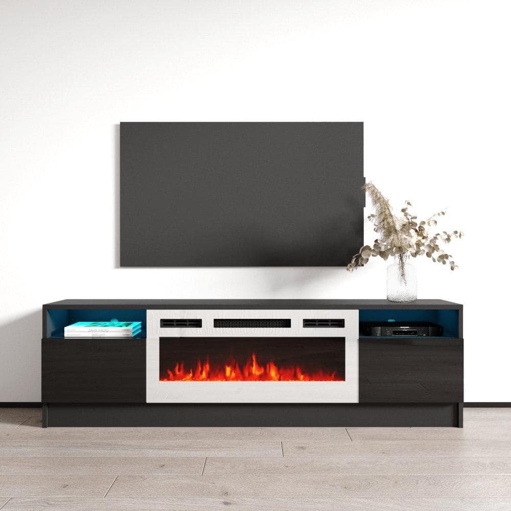 Duke 01 WH-EF Electric Fireplace 63" TV Stand