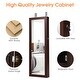 preview thumbnail 8 of 10, Costway Wall Mount Mirrored Jewelry Cabinet Organizer LED Lights