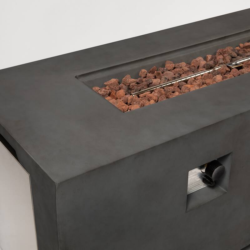 70inch Concrete Large Fire Pit Table