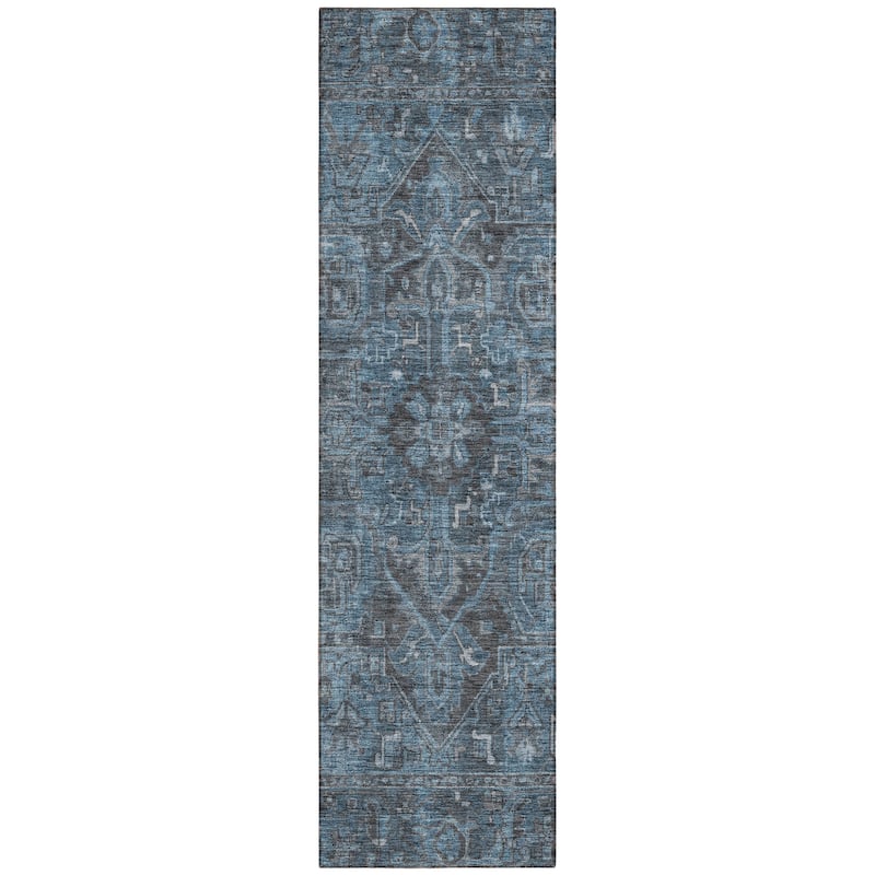 Machine Washable Indoor/ Outdoor Traditional Persian Chantille Rug