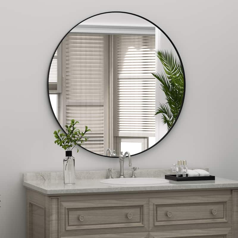 Wall Mirror Vanity Mirror Bathroom Mirror with Metal Frame(1 Piece)