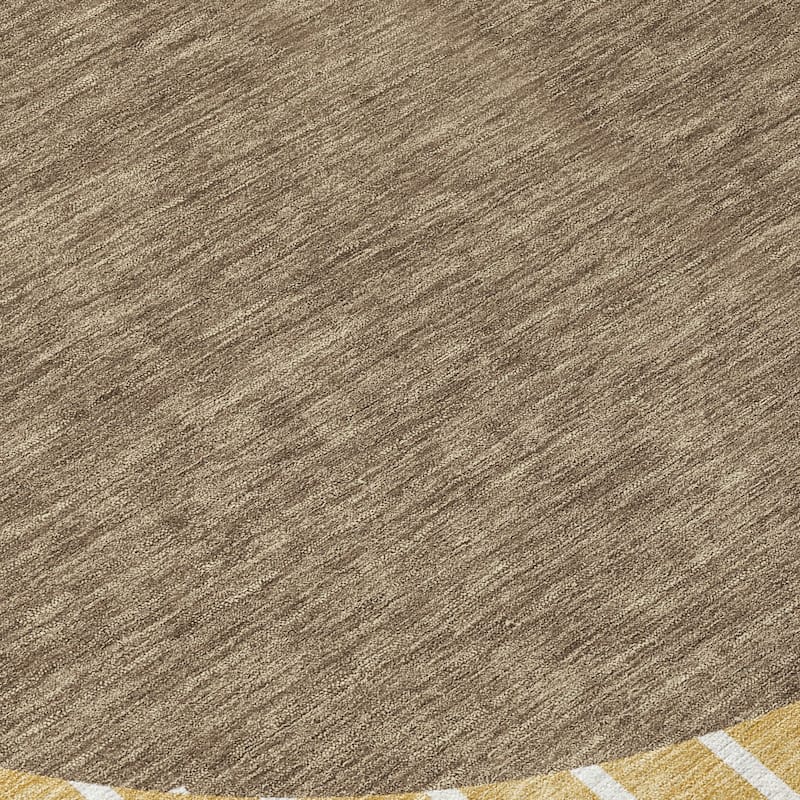 Machine Washable Indoor/ Outdoor Modern Sunrise Chantille Rug
