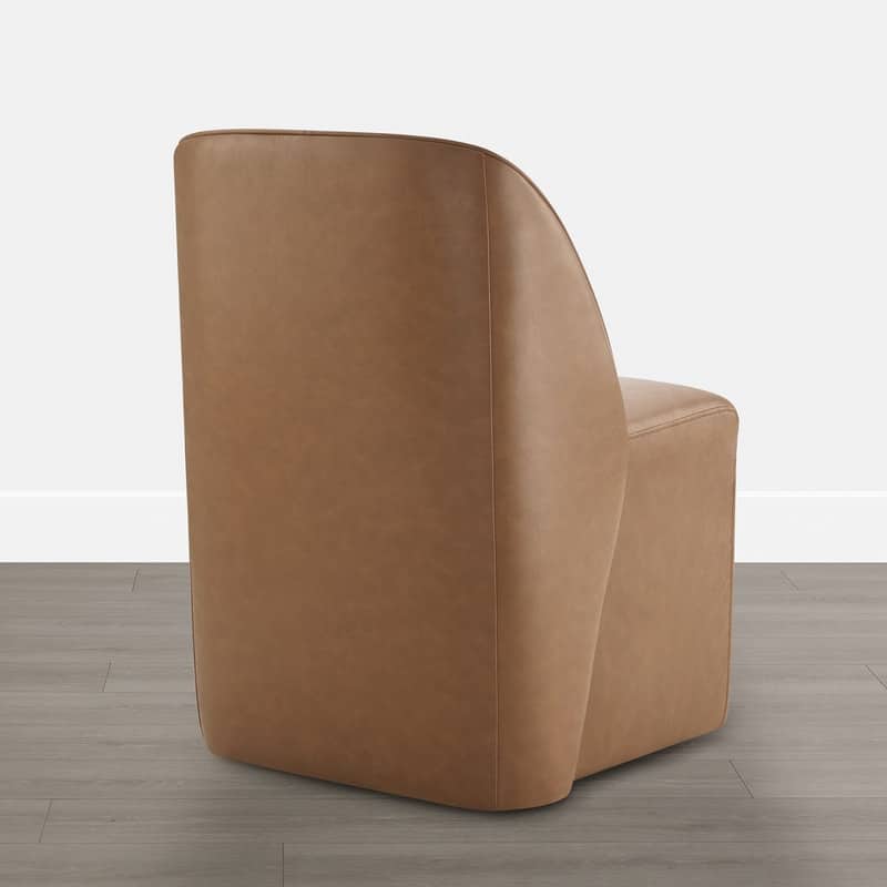 Spruce & Spring Modern Upholstered Dining Chair with Hidden Casters