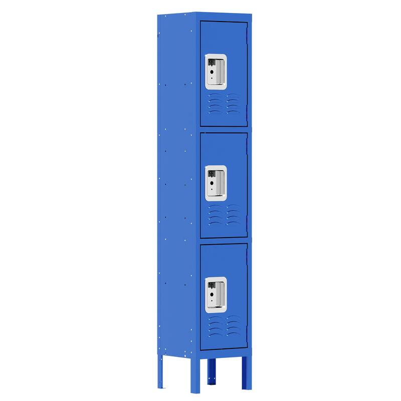 66"H Metal Lockers For Employees With 3 Door Storage Locker For Employees Gym School Home Office Garage-Assembly Required