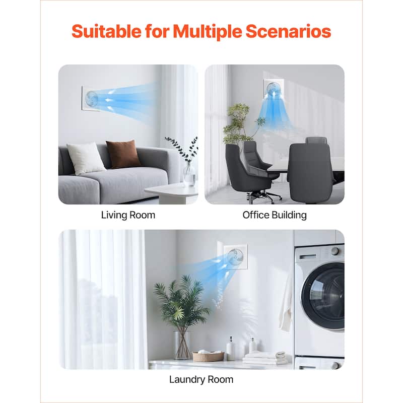 6 Inch Through The Wall Ventilation Fan 110 CFM Exhaust Fan AC Motor