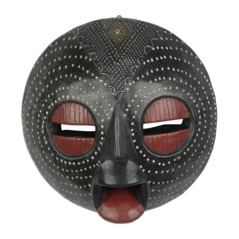 Novica Ntiasea Face African wood mask