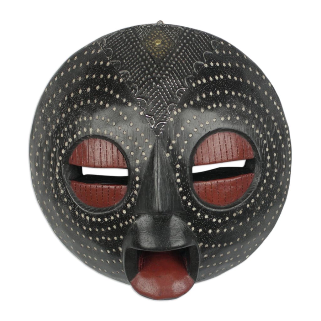 Novica Ntiasea Face African wood mask