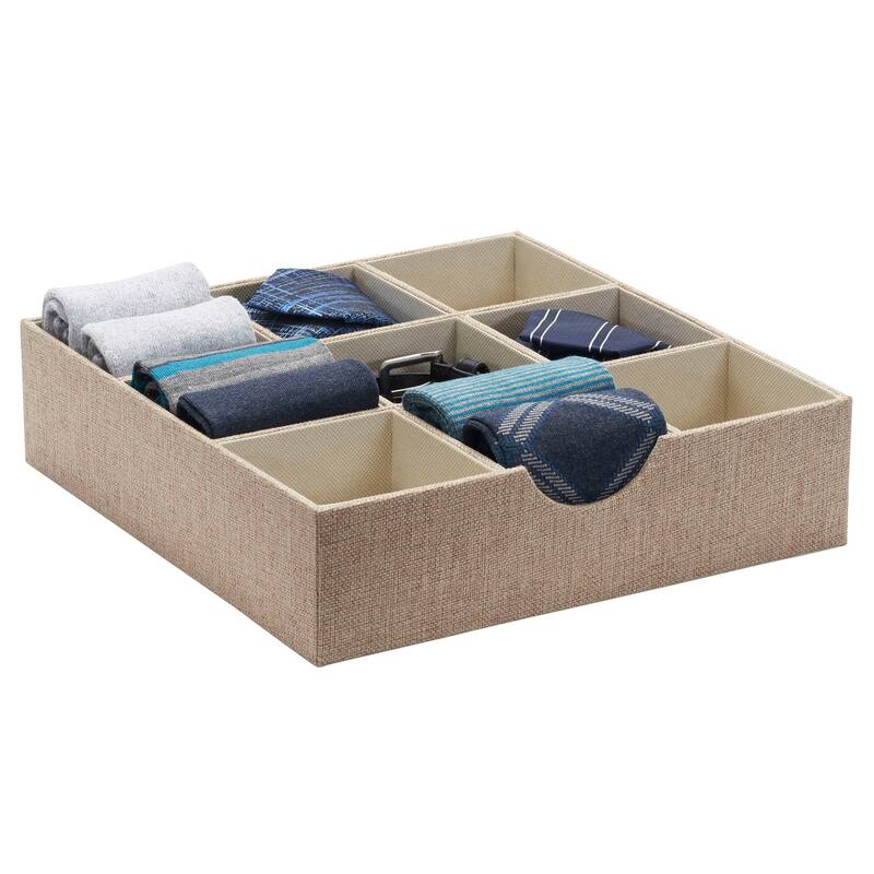 Household Essentials Drawer Organizer Tray with Fabric Cover - 12.0"L x 12.0"W x 3.0"H