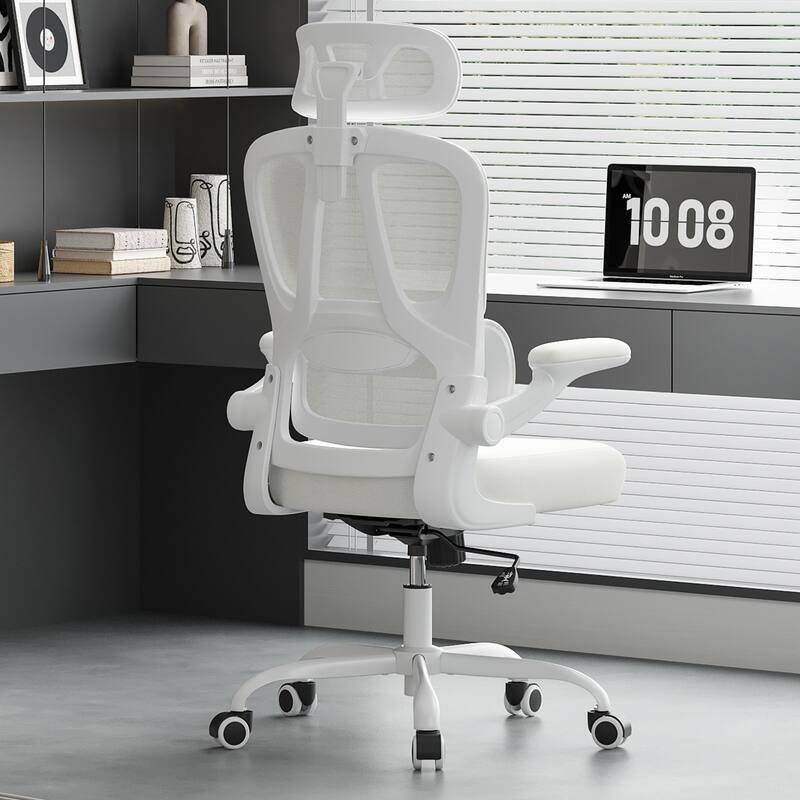 Ergonomic Office Chair, Desk Chair with Headrest and Lumbar Support, High Back Swivel Home Office Chair