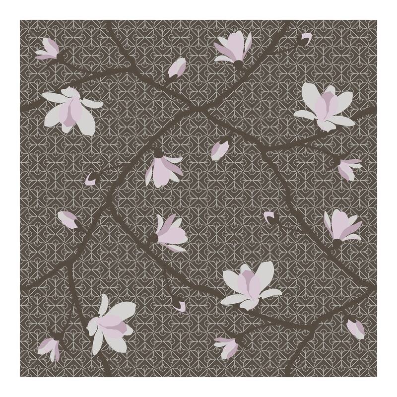 Borastapeter Sabella Brown Magnolia Branch Wallpaper - 20.9 x 396 x 0.025