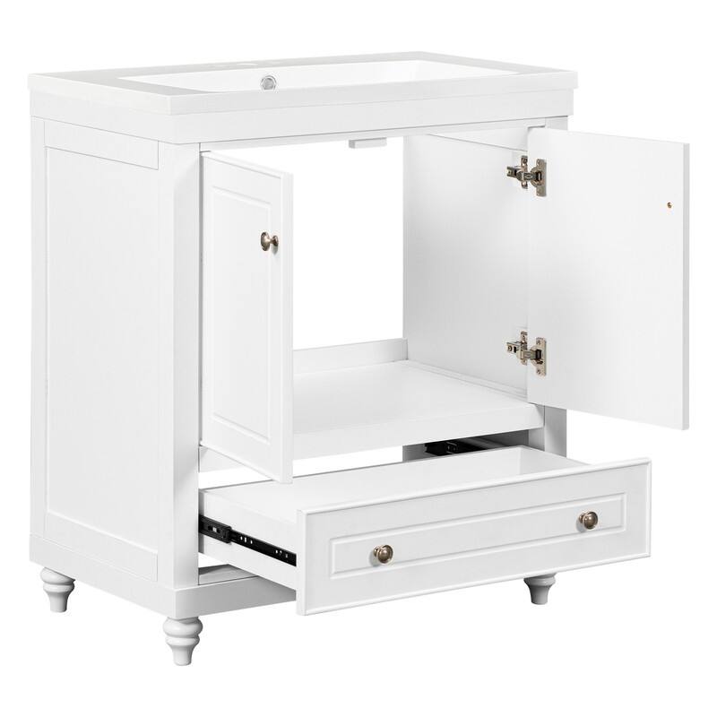 30" 2-door Bathroom Vanity with Sink and Drawer