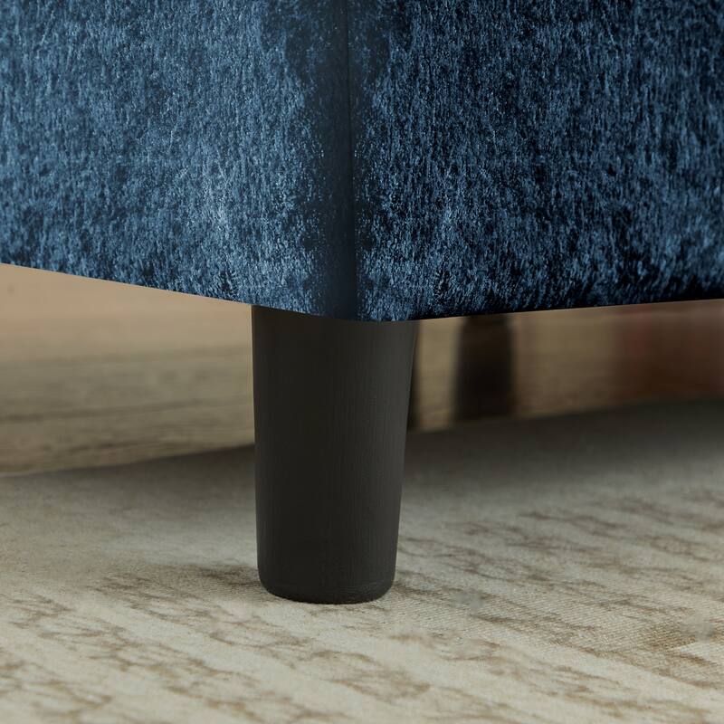 99.41" Chenille High Armrest L Shaped Sofa
