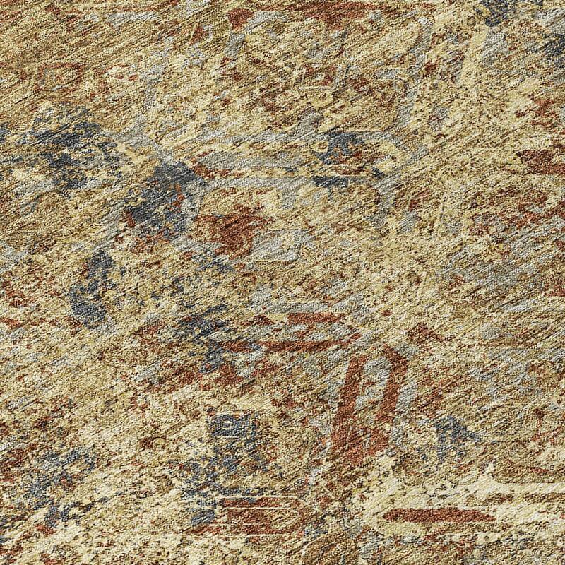 Machine Washable Indoor/ Outdoor Chantille Distressed Diamonds Rug