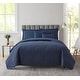 preview thumbnail 27 of 30, Empyrean Bedspread Quilt Set - Grid Weave Pinsonic Lightweight Coverlet Set Navy - Twin