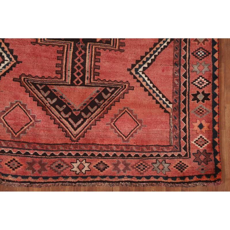 Hand Knotted Oriental 100% Wool Carpet Traditional Tribal Red Lori Area Rug - 11' 11'' X 5' 5''
