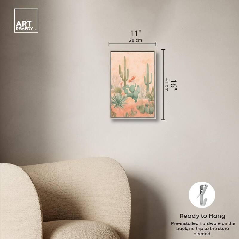 Cactus Ballet Canvas by Art Remedy