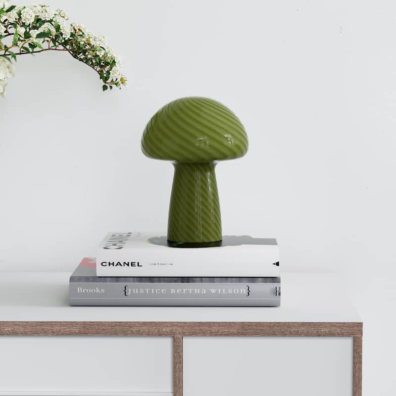 Modern Glass Mushroom Bedside Table Lamps