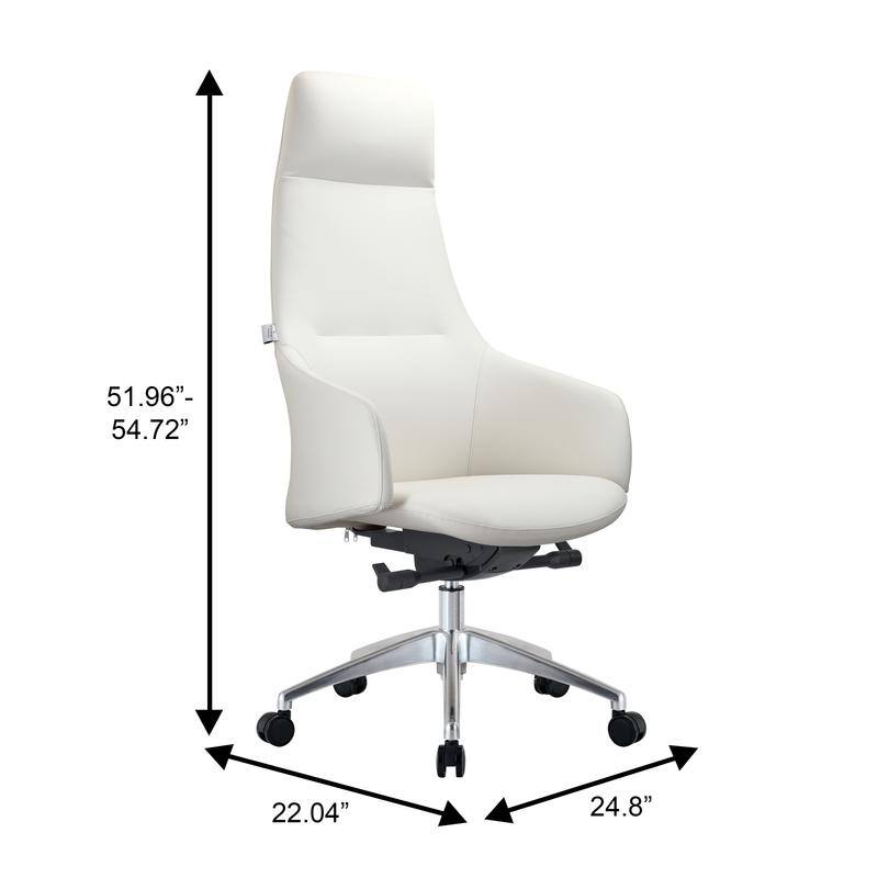 Celeste Ergonomic High Back Leather Executive Office Chair with Adjustable Height, Iron Frame, and Swivel Computer Task Chair