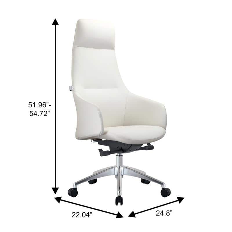Celeste Ergonomic Adjustable Height Leather Executive Office Chair with Durable Iron Frame, and Swivel for Comfort & Support