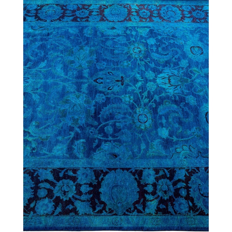 Fine Vibrance, One-of-a-Kind Hand-Knotted Area Rug - Purple, 4' 6" x 7' 3" - 4' 6" x 7' 3"