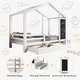 preview thumbnail 4 of 10, House Bed with Blackboard and Drawers, Two assembly options, White