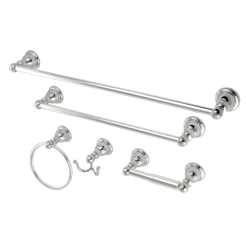 Santa Fe 5-Piece Bathroom Accessory Set - Polished Chrome