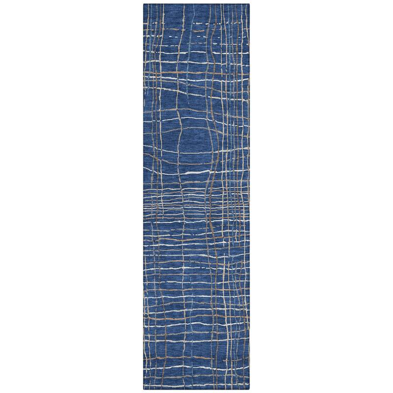 Machine Washable Indoor/ Outdoor Modern Century Chantille Rug