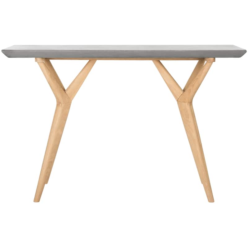 SAFAVIEH Jablenka Dark Grey Modern Concrete Indoor/ Outdoor Console - 47.2" x 15.8" x 29.9" - 47Wx16Dx30H