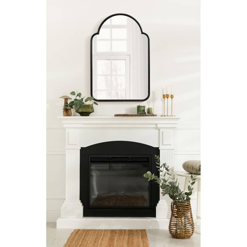 Kate and Laurel Arthell Scalloped Wall Mirror