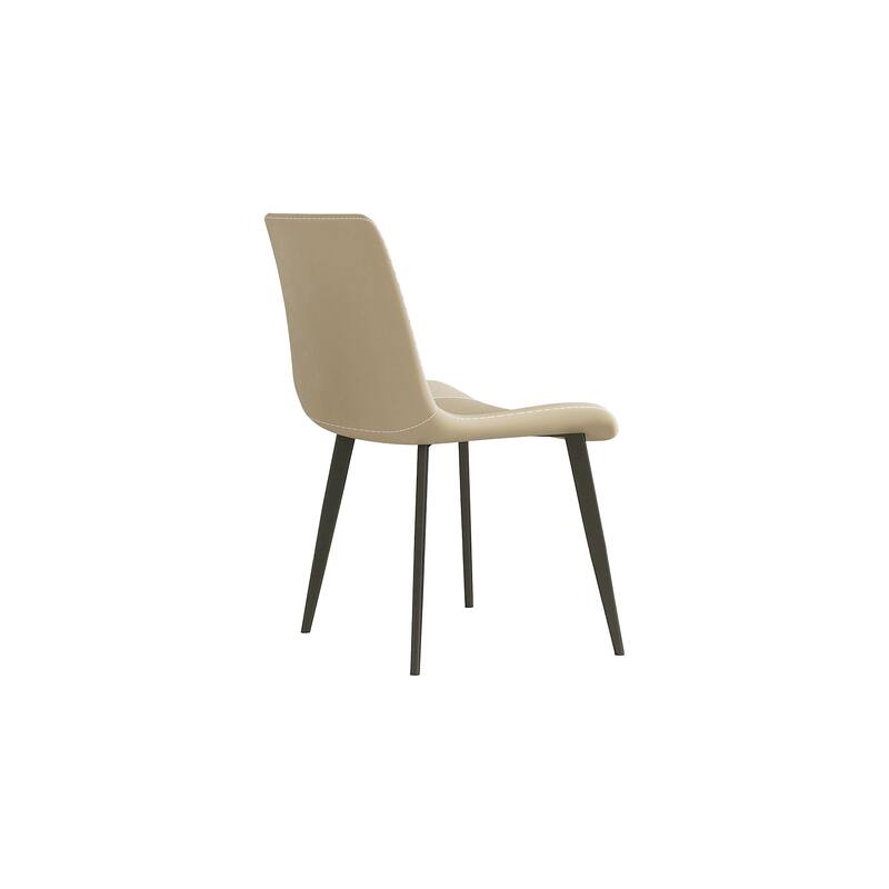 Dining Chairs 4PCS, Modern Kitchen & Dining Room Chairs, Upholstered Faux Leather Cushion Seat and Sturdy Metal Legs