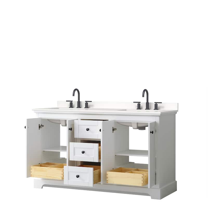 Avery 60-inch Double Vanity, Quartz Top
